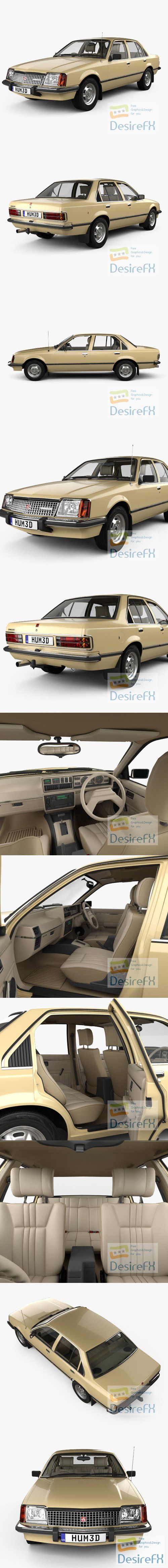 Holden Commodore with HQ interior 1980 3D Model