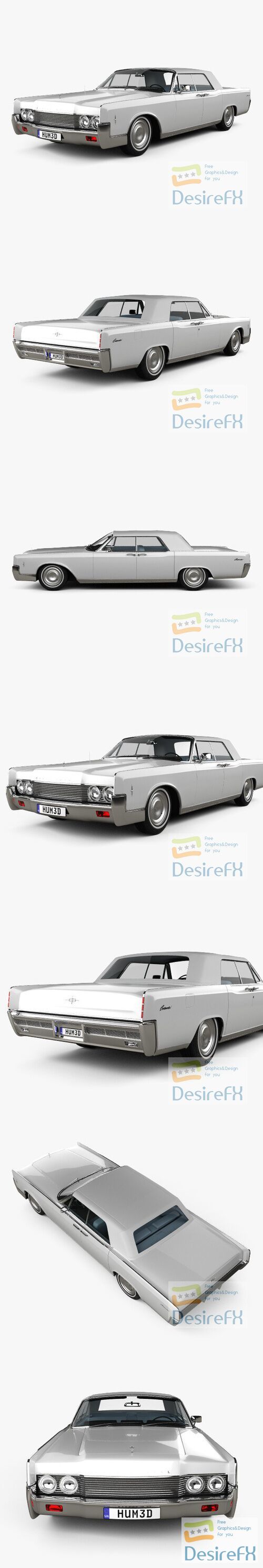 Lincoln Continental convertible 1968 3D Model