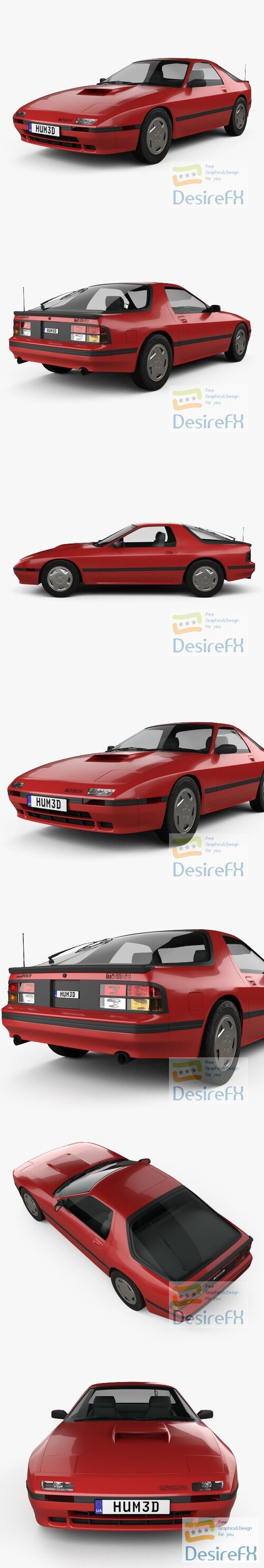 Mazda RX-7 coupe 1985 3D Model