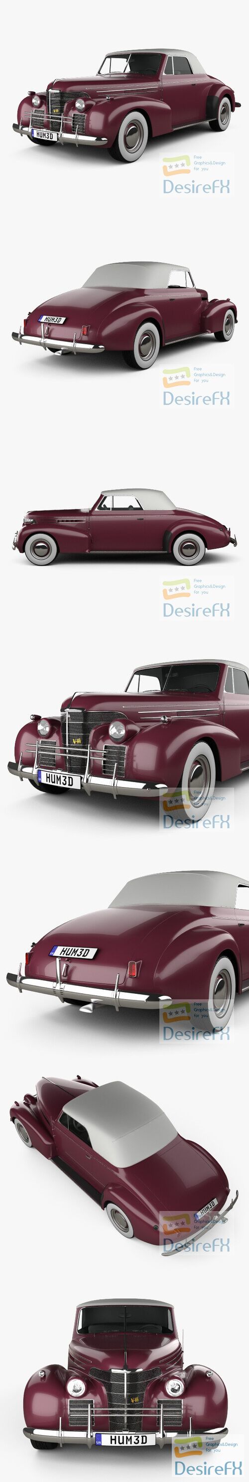 Oldsmobile 80 Convertible 1939 3D Model