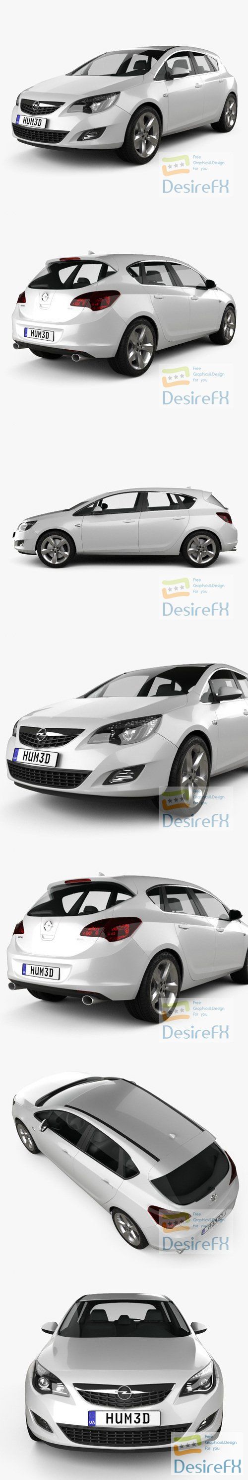 Opel Astra J 2011 3D Model