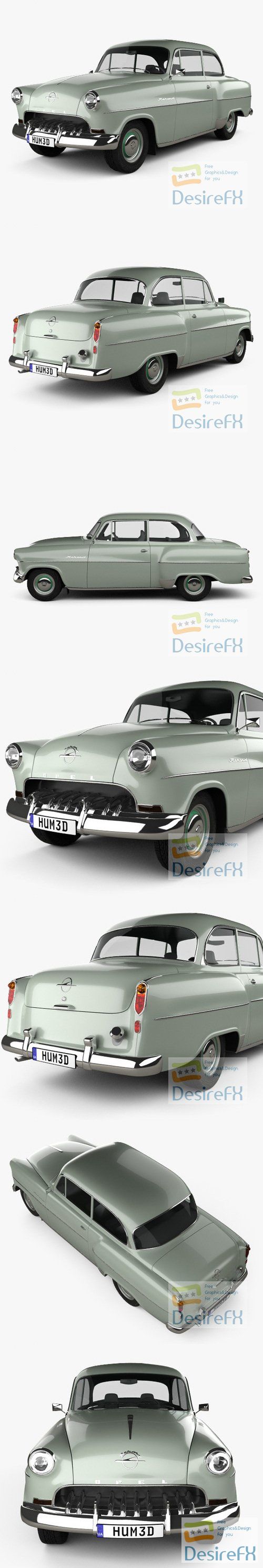 Opel Olympia Rekord 1956 3D Model
