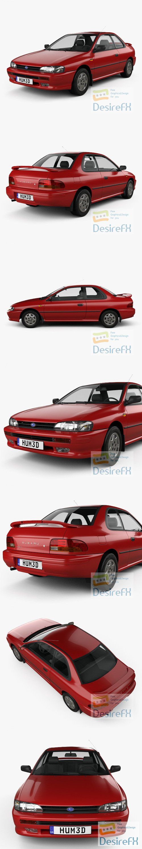 Subaru Impreza Coupe 1995 3D Model