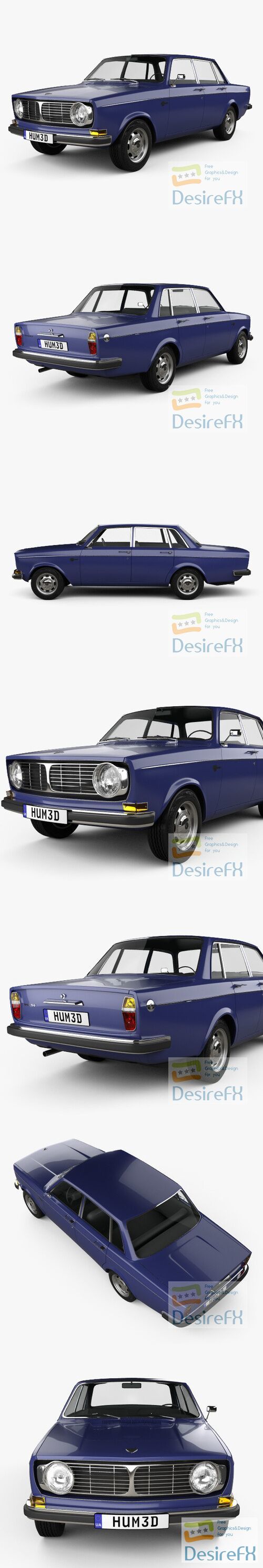 Volvo 144 sedan 1967 3D Model