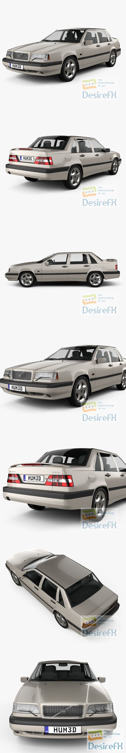 Volvo 850 sedan 1992 3D Model