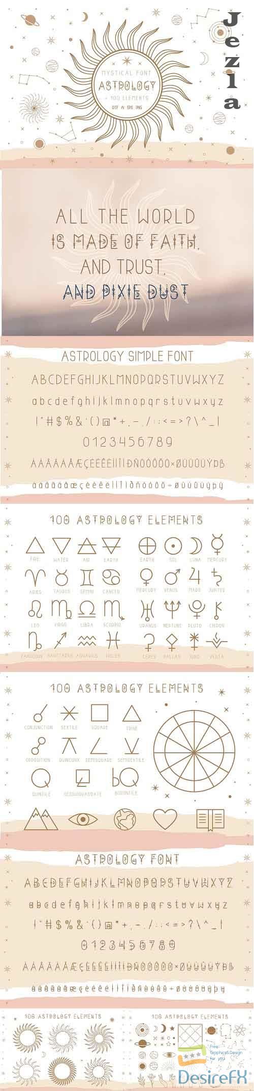 astrology font examples