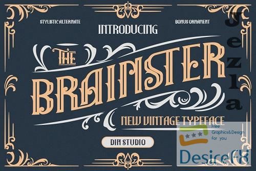 The Brainster - Vintage Display Font - 5200584