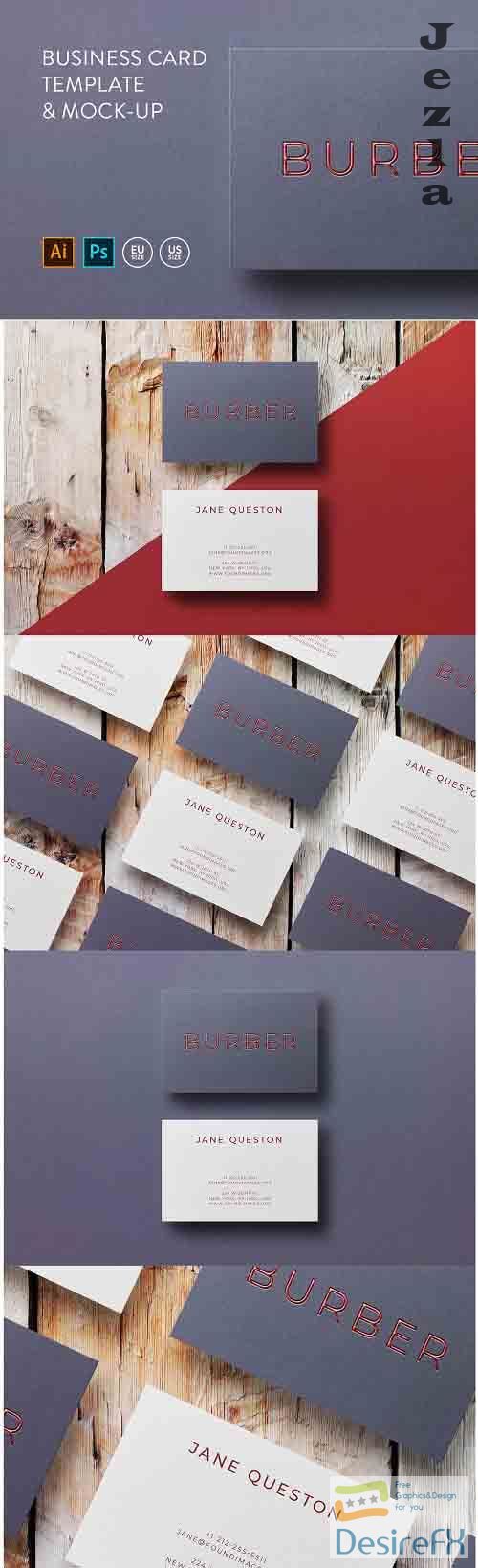 Business card Template &amp; Mock-up #5 - 63944