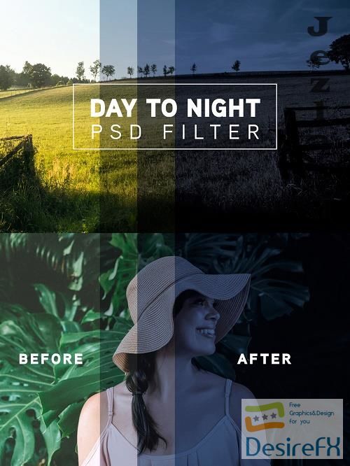 Photo Day to Night Filter Mockup 366811023