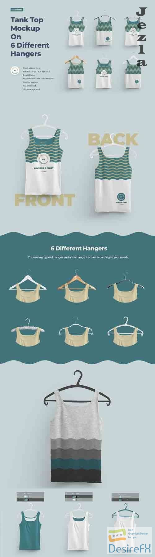 2 Mockups Tank Top With 6 Different Hangers - 64127