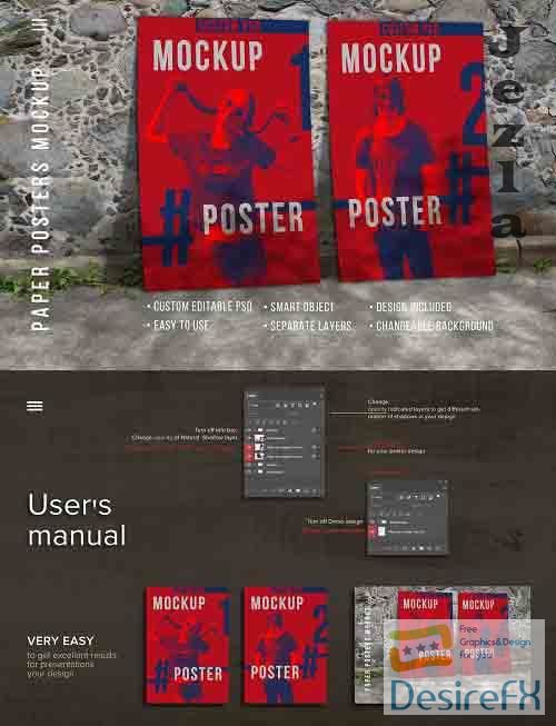 Mockup — Two Paper posters - 5176338