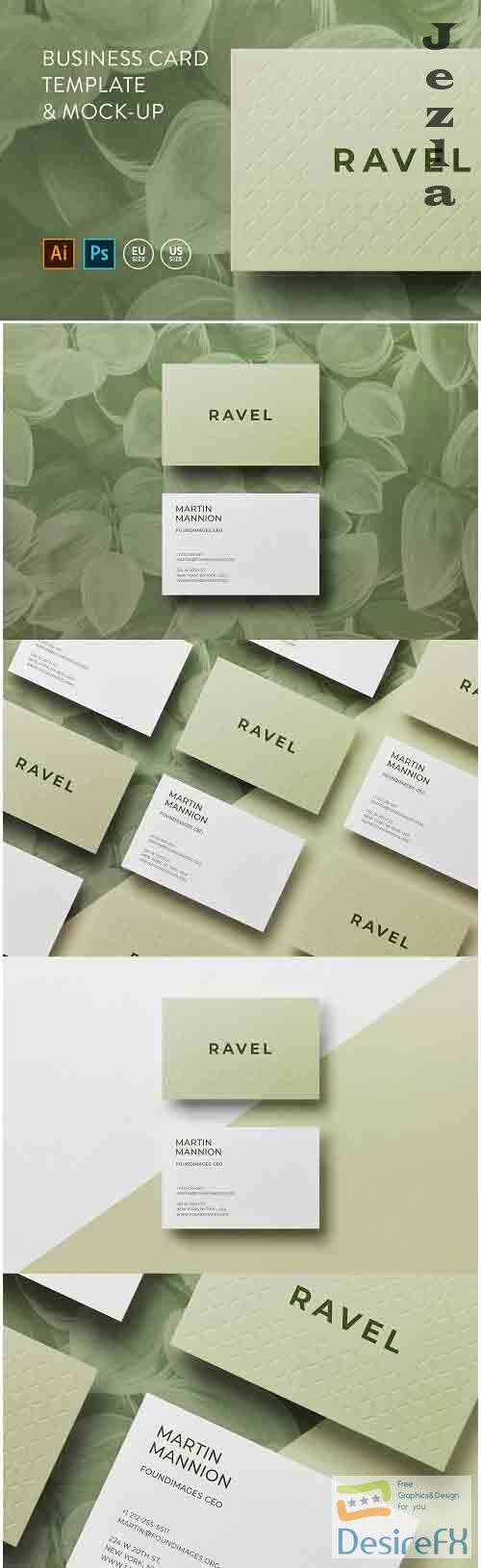 Business card Template &amp; Mock-up #6 - 63941