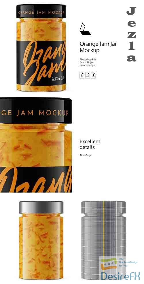 Orange Jam Jar Mockup 4931068
