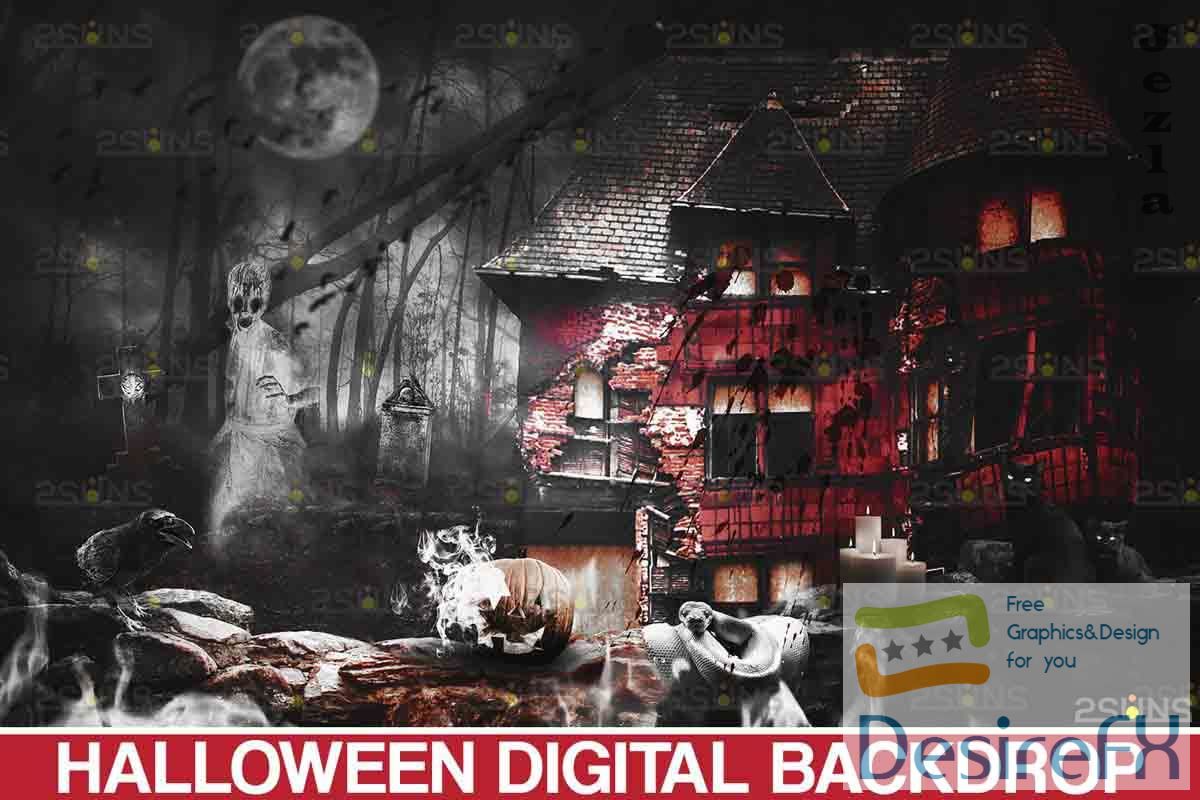 Halloween Backdrop &amp; Scary Photoshop overlay - 735882