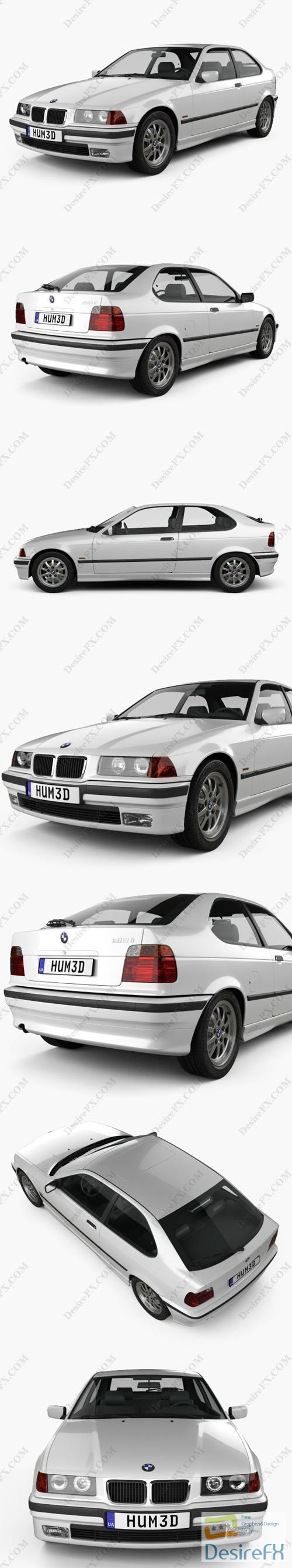 BMW 3 Series compact 1994 3D Model
