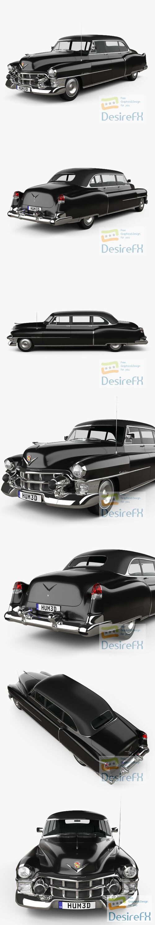 Cadillac 75 sedan 1953 3D Model
