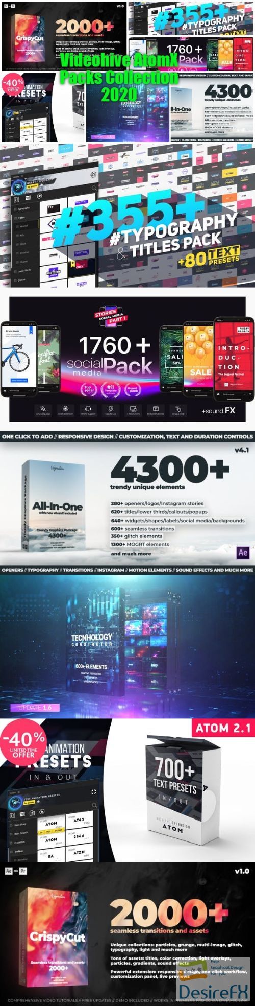 Videohive AtomX Packs Collection 2020