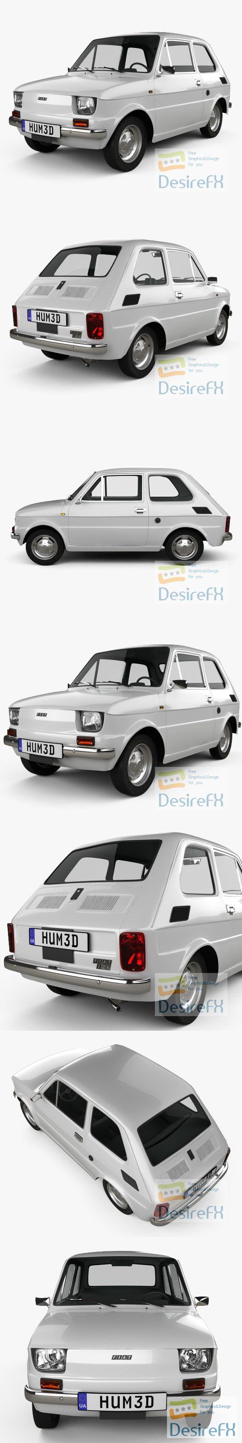 Fiat 126 1976 3D Model