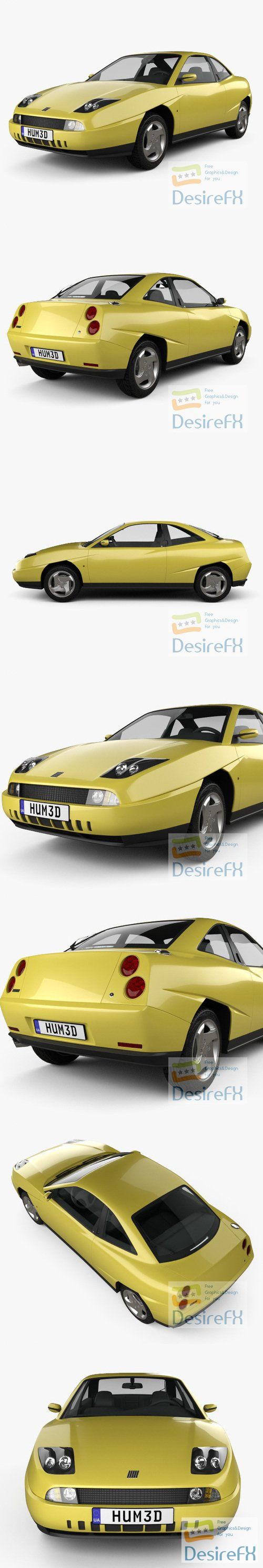 Fiat Coupe Pininfarina 1998 3D Model