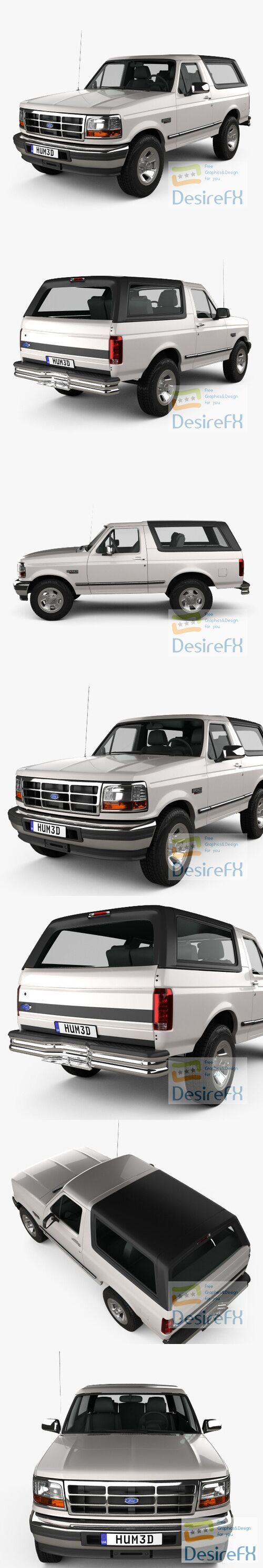 Ford Bronco 1992 3D Model