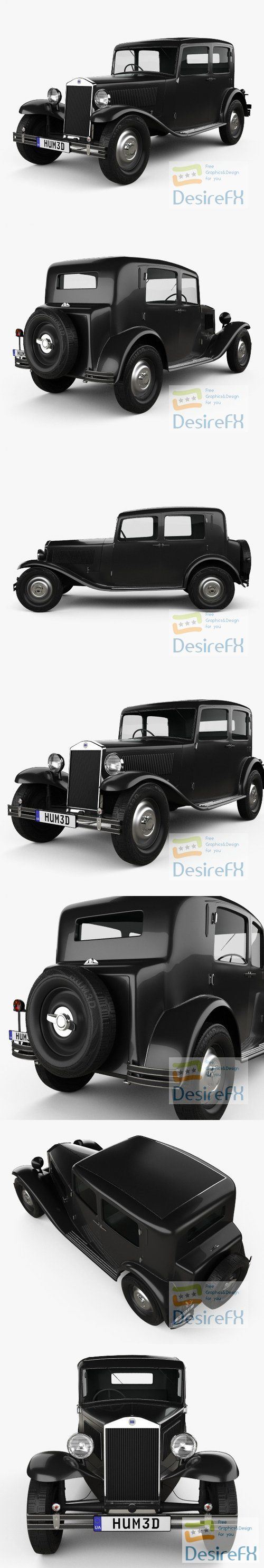 Lancia Augusta 1933 3D Model