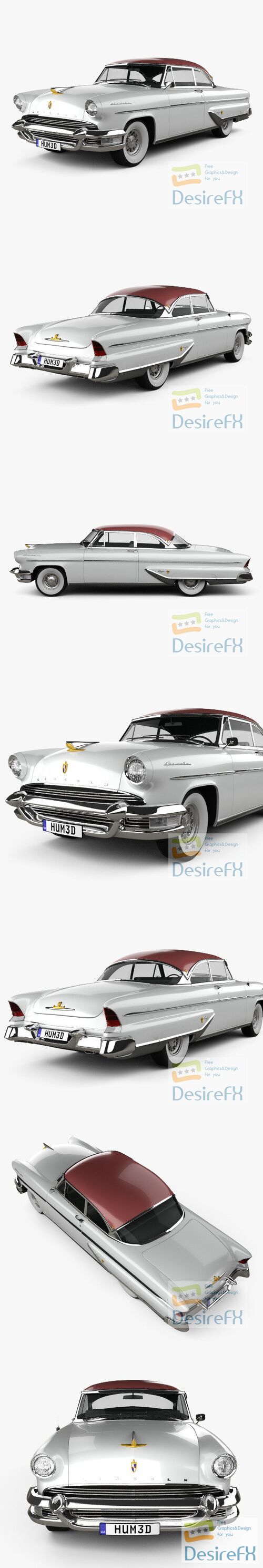 Lincoln Capri Hardtop Coupe 1955 3D Model