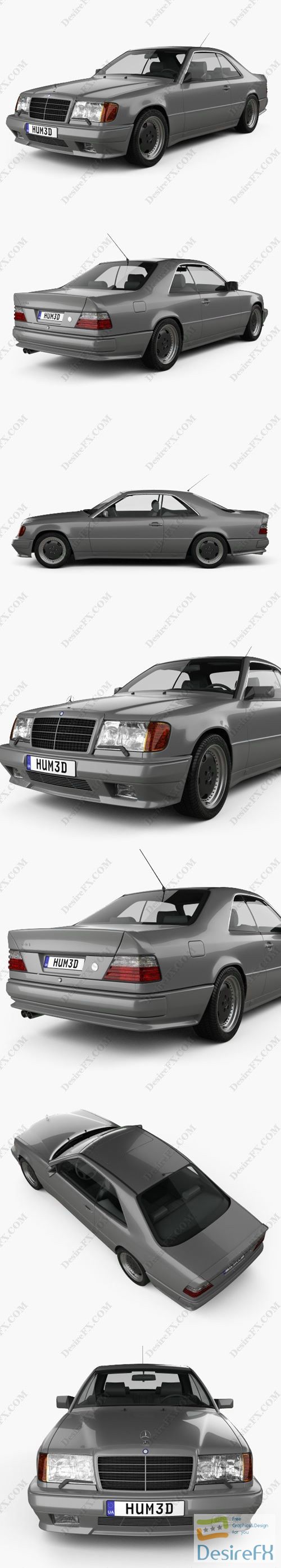 Mercedes-Benz E-Class AMG coupe 1988 3D Model
