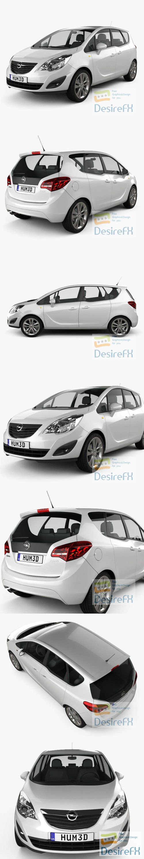 Opel Meriva B 2011  3D Model