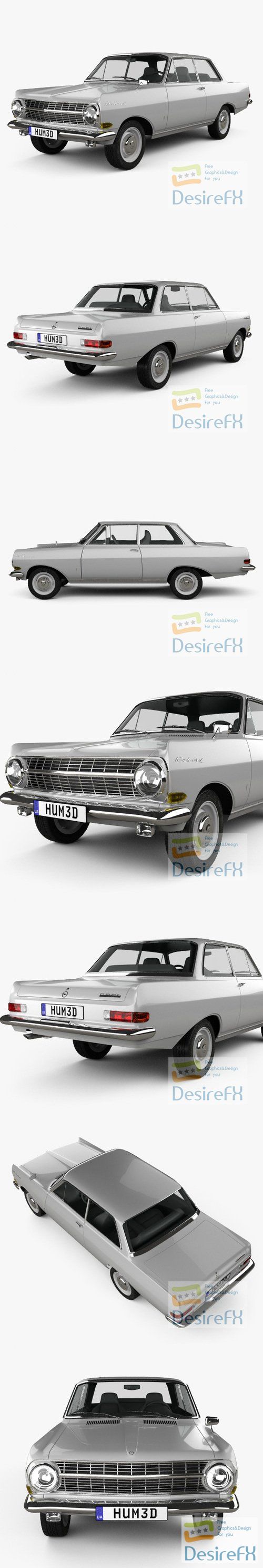 Opel Rekord 2-door sedan 1963 3D Model