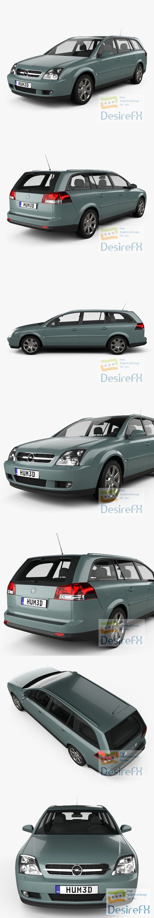 Opel Vectra caravan 2002 3D Model