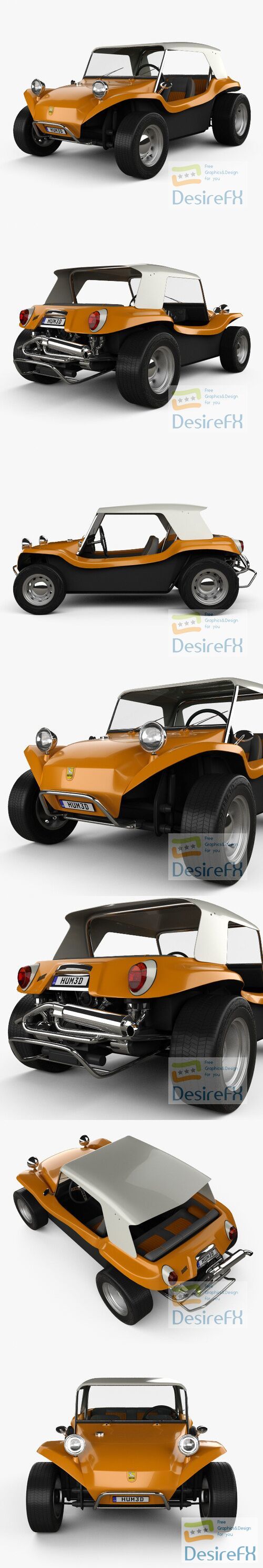 Volkswagen Buggy Meyers Manx 1965 3D Model
