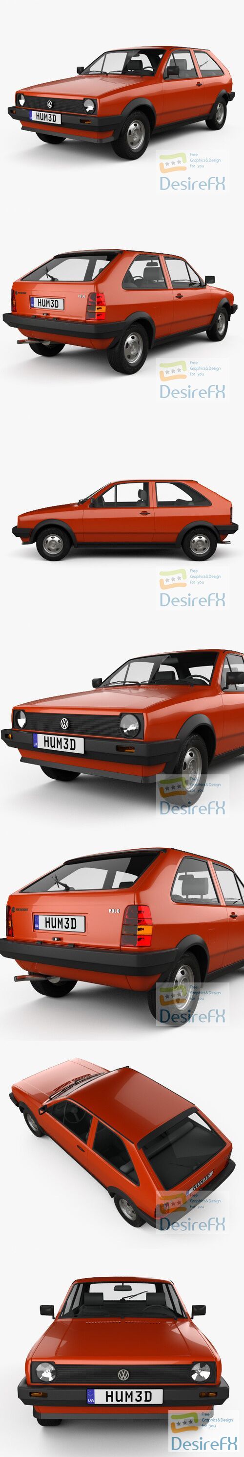 Volkswagen Polo coupe 1990 3D Model