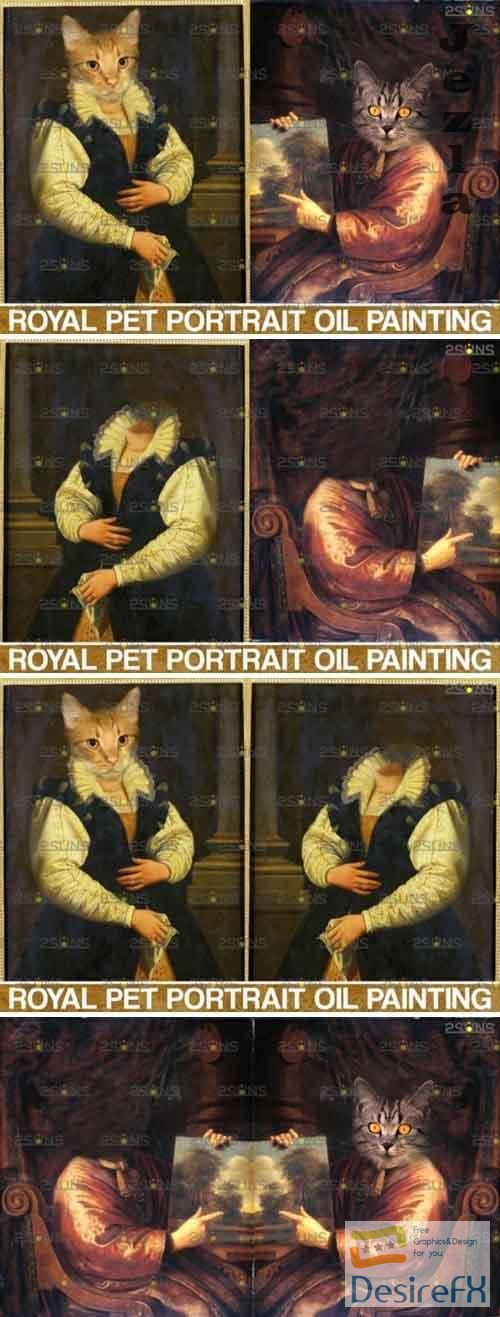 Royal Pet Portrait templates vol.8, Pet Painting - 839403