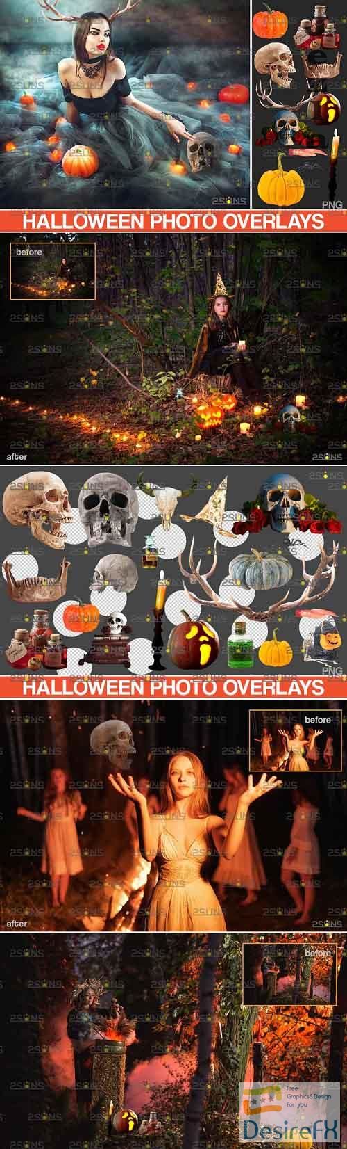 Halloween clipart &amp; Photoshop overlay Halloween overlay - 782103