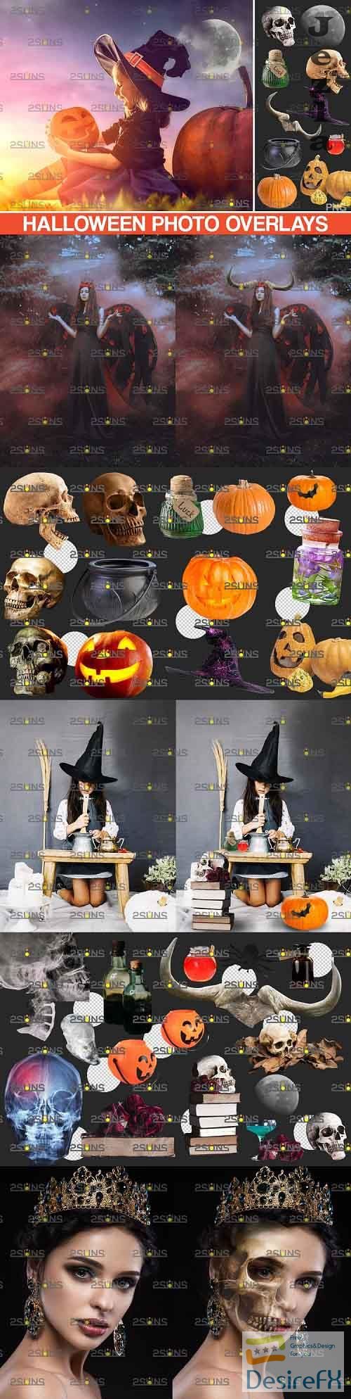 Halloween clipart & Photoshop overlay Halloween overlay - 801237