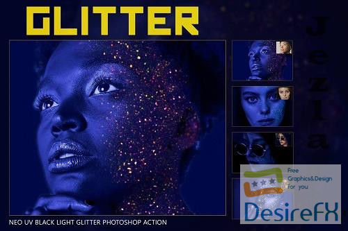 Neo UV Black Light Glitter Photoshop - 5054406