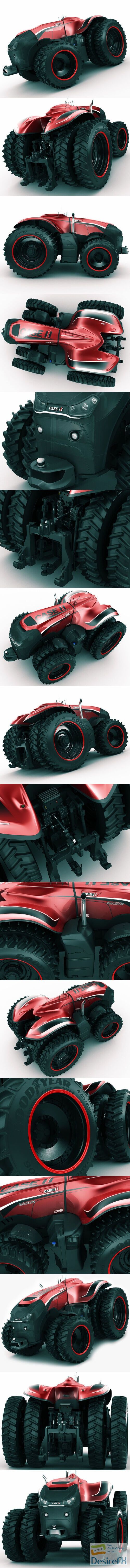 Case IH Autonomous Concept Tractor 3D Model