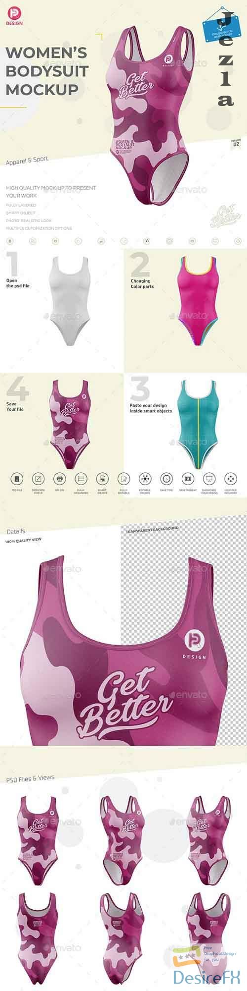 Women's Bodysuit Mockup V2 26697053