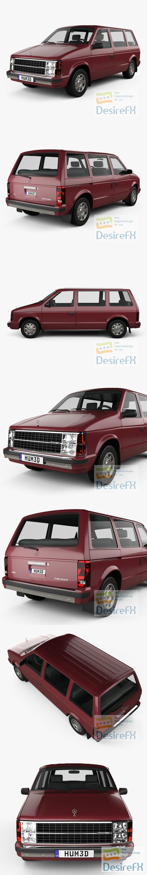 Dodge Caravan 1984 3D Model