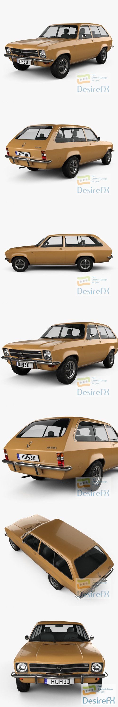 Opel Ascona A Voyage 1970 3D Model