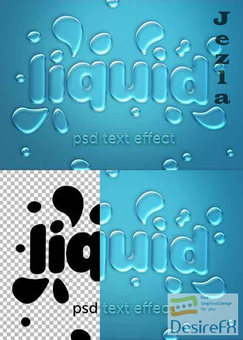 Water Text Effect Mockup 373579291