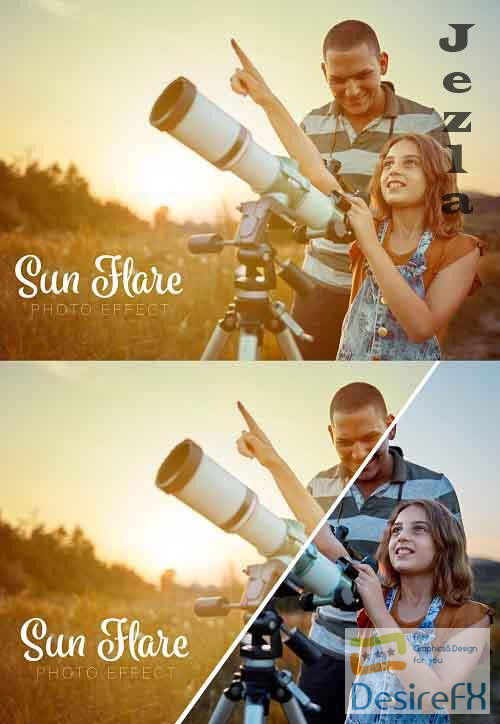 Sun Flare Photo Effect Mockup 375652789