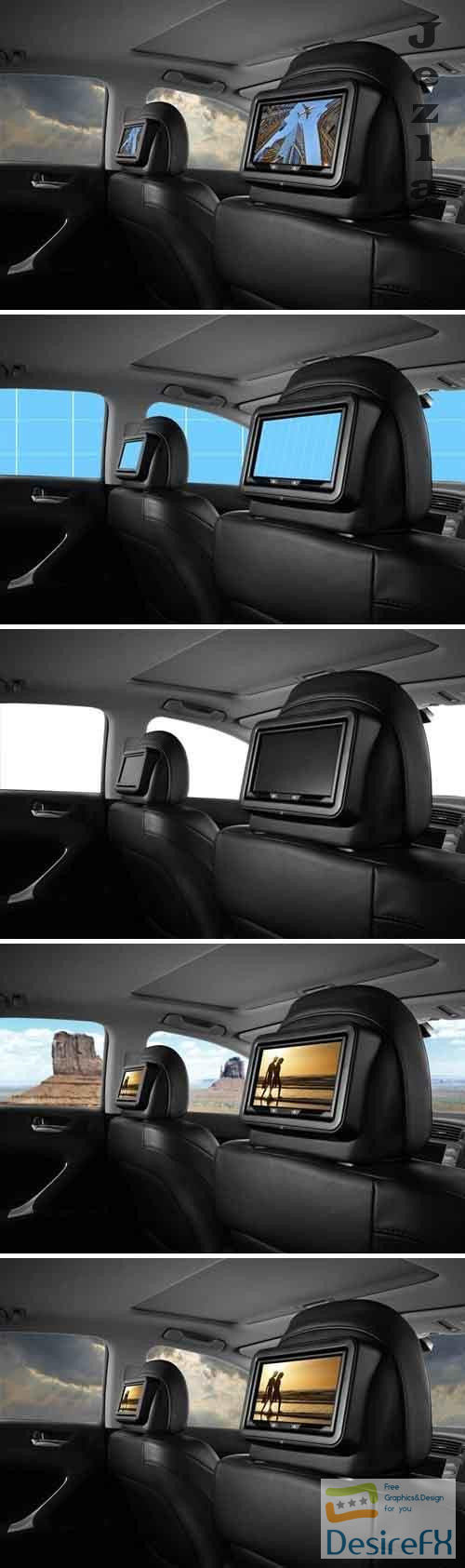 Leather interior-Car-Mockup - JVSM87A