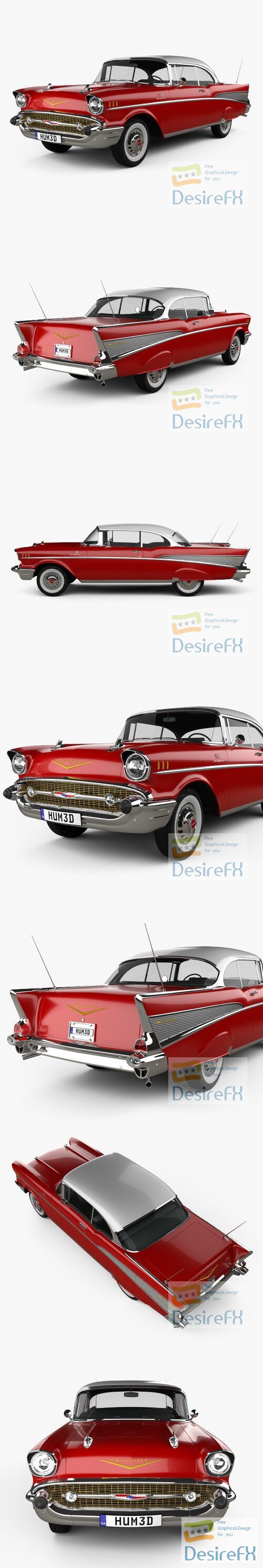 Chevrolet Bel Air Sport Coupe 1957 3D Model