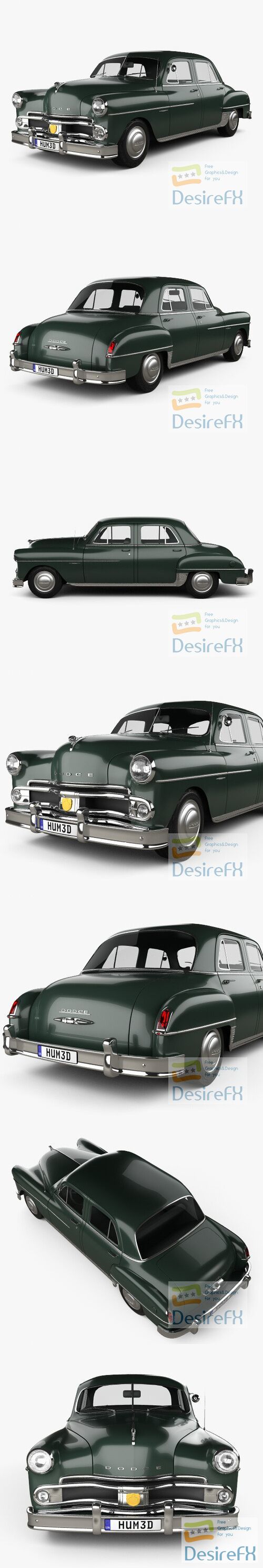 Dodge Coronet sedan 1950 3D Model