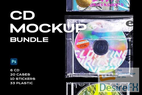 CD Case Mockup Template Bundle Disc 5319043