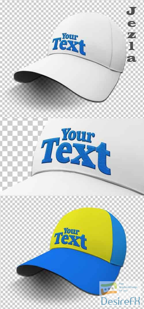 Colorful Isolated Cap Mockup with a Embroidery Text Effect 378394930