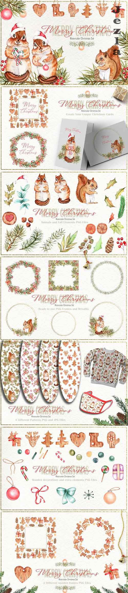 Merry Christmas Watercolor Set - 5436836