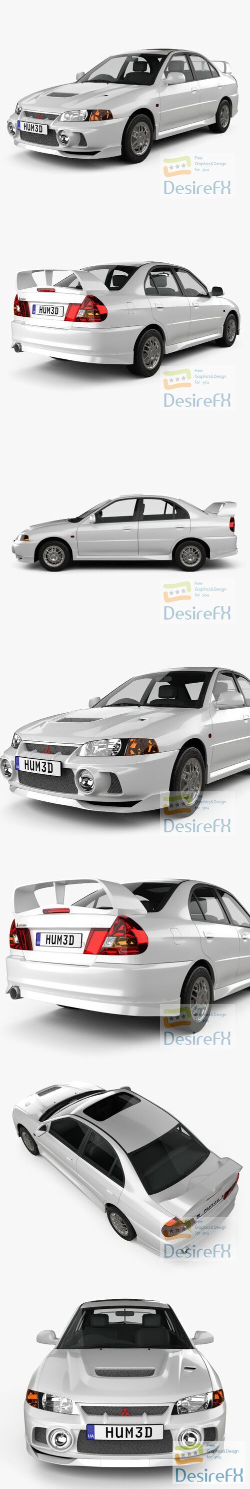 Mitsubishi Lancer Evolution 1997 3D Model