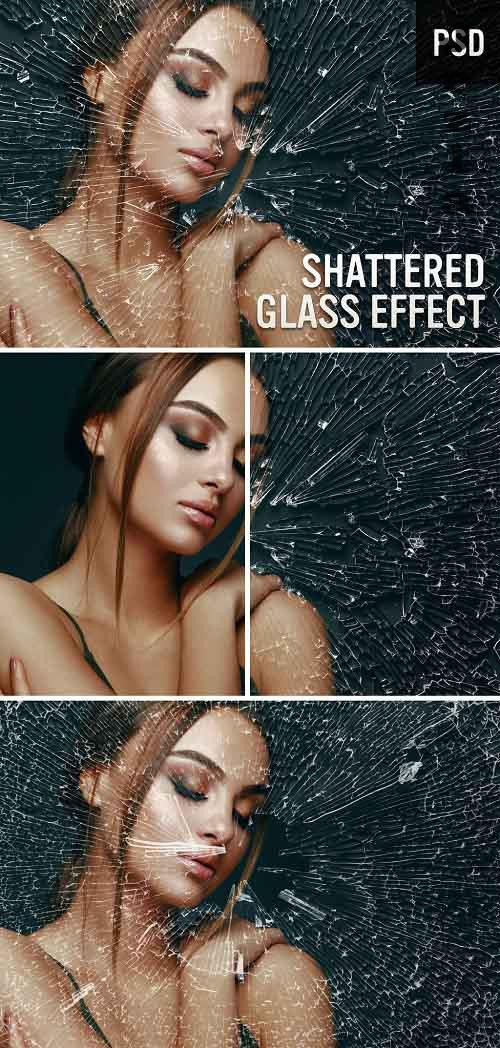 Shattered Glass Photo Effect 380431609
